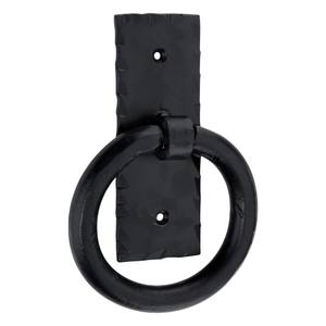 Aldaba de puerta de latón antiguo negro de alta calidad, anillo decorativo forjado a mano y hecho a mano, accesorios modernos para ventana de entrada - Product Image 1