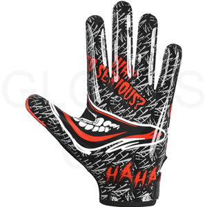 Guantes Profesionales Personalizados de Fútbol Americano, de Poliéster y Cuero PU, con Dedos Completos, Correa de Muñeca Ajustable y Cierre de Velcro - Product Image 4