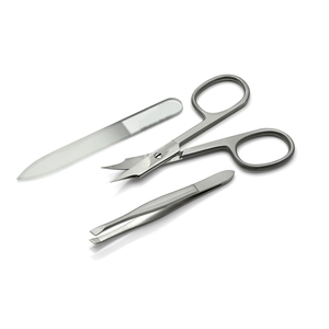 Kit de manicura de 2 piezas de belleza, lima de uñas de acero y Metal con acabado en arena, juegos de pedicura con bolsa de cuero - Product Image 3