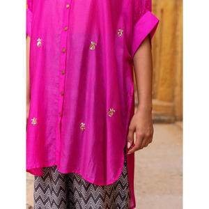 ชุดเสื้อโอเวอร์ไซส์ Aurora ผ้าโมดอลแขนยาวและกางเกง Salwar - ชุด 2 ชิ้น - Product Image 6