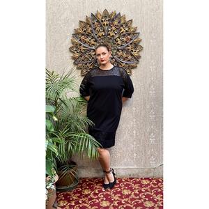 Vestido de Talla Grande con Adornos de Lentejuelas Negro - Product Image 1