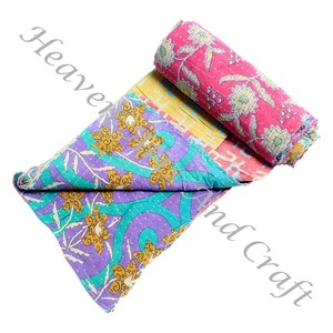 Kantha <b>Quilt</b> Gudari Kantha <b>Quilt</b> Gudari Hot Selling Wholesale Gold Supplier GD2161 Handmade Kantha <b>Quilt</b> Cotton Printed <b>Indian</b> - Product Image 1