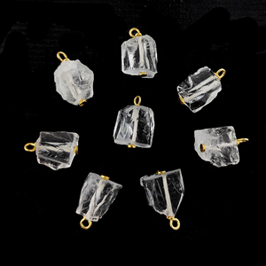 คริสตัลดิบใสควอทซ์8-10มม. สเตอร์ลิงเงินลวดห่อจี้แฟชั่นและเสน่ห์ - Product Image 2