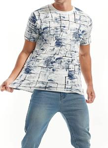 Precio al por mayor OEM servicio de los hombres 100% algodón de manga corta cuello redondo hombro pendiente cuello cinta impresa cómoda camiseta - Product Image 2