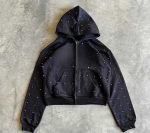 เสื้อมีฮู้ดผ้าฝ้าย100% ปักโลโก้ดีไซน์เป็นเส้นกันหดสำหรับฤดูหนาว - Product Image 4