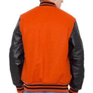 Veste universitaire à manches longues avec patch personnalisé, couleur personnalisée, streetwear, broderie en chenille, veste universitaire pour hommes - Product Image 4