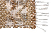 Braided Rectangular Jute Rug Handmade Eco-friendly Non-Slip Modern Solid Color Medium Pile Natural Indian Jute Cotton Runner