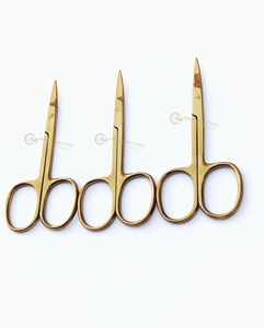 Mini ciseaux de manucure incurvés en acier inoxydable avec logo personnalisé de haute qualité pointe pointue pour sourcils cils maquillage ciseaux de maquillage - Product Image 5