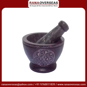 Mortier en pierre ollaire robuste avec pilon pour épices, herbes et broyeur à médicaments, provenant d'un fournisseur de confiance - Product Image 6