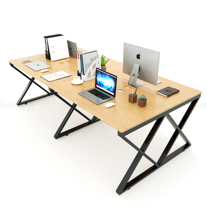 โต๊ะกลุ่มมินิมอล 4 ที่นั่ง ขนาด 240x120 ซม. ขาเหล็กไม้ เฟอร์นิเจอร์สำนักงานและโรงแรม - Product Image 1