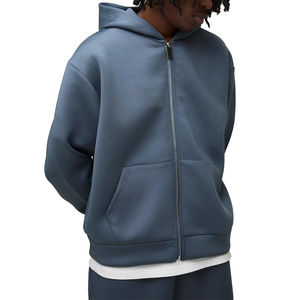 Sudaderas con Capucha Personalizadas de Felpa Francesa, Color Gris Sólido, Spandex/Algodón Ecológico, Cierre Digital, Precio Económico, Cálidas para Invierno, con Bolsillo para Hombre - Product Image 1