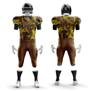 Nouveau design ensembles d'uniformes de football américain pour jeunes et adultes 100% polyester manches courtes respirant options de taille plus logo avant - Product Image 1