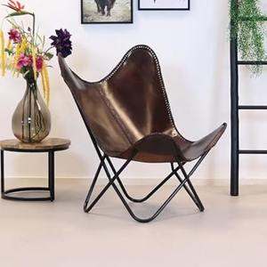 เก้าอี้หนังวินเทจทำด้วยมือพับได้หรูหราในร่ม/กลางแจ้งแบบชนบท/ทันสมัยโบราณเก้าอี้ทานอาหารสำหรับบ้านและที่ทำงาน - Product Image 5