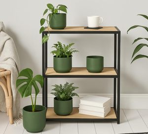 Maceta Colgante de Hierro con Recubrimiento en Polvo Moderna para Balcón, Oficina o Jardín, con Soporte - Product Image 3