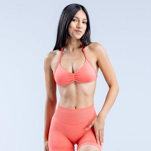 Nuevo Conjunto Deportivo OEM Personalizado al por Mayor, Sujetador Deportivo Transpirable con Tirantes Finos y Escote en V para Mujer y Leggings de Cintura Alta con Elasticidad en Cuatro Direcciones para Gimnasio y Yoga - Product Image 5