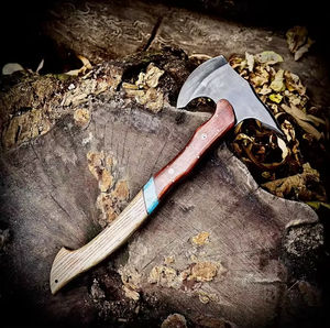 Hache à double lame en acier inoxydable avec gaine en acier à haute teneur en carbone pour projets de bricolage Commandes en gros personnalisées OEM ODM Service - Product Image 3