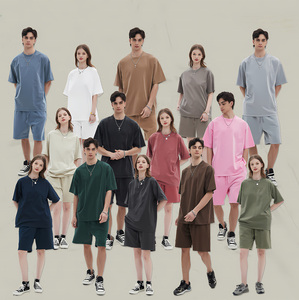 เสื้อยืดผ้าฝ้ายโอเวอร์ไซซ์ของผู้ชายวินเทจคุณภาพสูง250gsm แอซิดโอเวอร์ไซส์ทรงครอปสำหรับผู้ชาย - Product Image 1