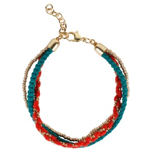 Bracelets ryon et perles bicolores avec métaux mélangés en or et jaune pour un style sophistiqué - Product Image 3
