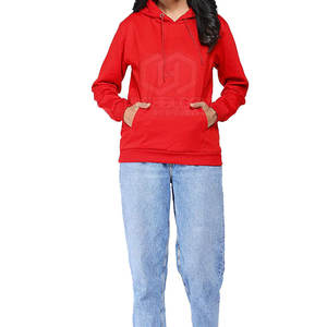 Tissu tricoté de meilleure qualité du fabricant pakistanais col à capuche haut pull-over sweat à capuche d'hiver grande taille vêtements décontractés pour femmes - Product Image 1