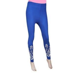 Women's Printed <b>Tight</b>- Blue - Product Image 1