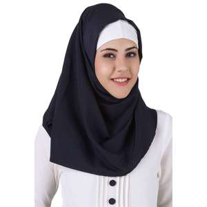 อาบายะผ้าเครปแบบลำลองของ Eiman สีขาวและสีน้ำเงินกรมท่า สไตล์คาชิโบ - Product Image 6