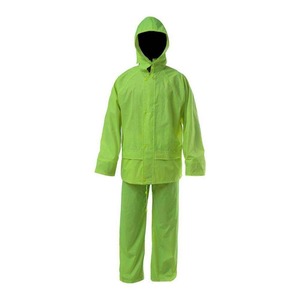 Conjunto de chaqueta de traje de lluvia impermeable reflectante de alta visibilidad para adultos al aire libre cinta reflectante ropa de seguridad chaqueta con pantalones - Product Image 3