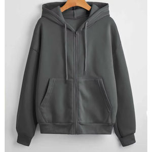 Sweat-shirt surdimensionné pour homme en tissu éponge de haute qualité, respirant et à séchage rapide, avec grande poche, taille et couleur personnalisables - Product Image 1