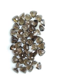 Natural Smoky Quartz 10MM Trillion Cut Loose Gemstone For Delicate Designs - Product Image 2
