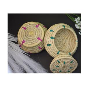 ตะกร้าหญ้า Sabai ทำด้วยมือโดยช่างฝีมือสำหรับการจัดเก็บของตกแต่งและการจัดเก็บแบบชนบทเป็นมิตรต่อสิ่งแวดล้อมใช้ในองค์กรที่ทันสมัยอย่างยั่งยืน - Product Image 5