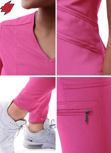 Hexaplus fabricants taille de couleur personnalisée gommages hommes infirmière uniforme arrête les uniformes hospitaliers médicaux extensibles - Product Image 4