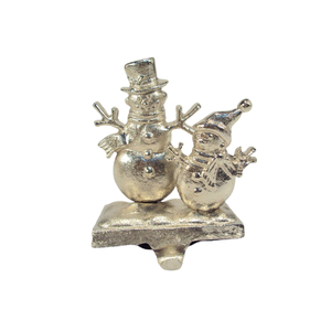 Metal Silver Fancy Design Snowman <b>Stocking</b> <b>Holder</b> for <b>Christmas</b> Decoration Uses Manufacture in India Low Prices - Product Image 2