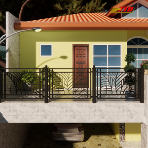 Balcon artistique en fer forgé fabriqué au Vietnam pour l'espace extérieur et intérieur avec des designs artisanaux haut de gamme - Product Image 2