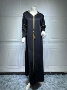 Abaya-Kimono islámico musulmán para mujer, caftán, nuevos diseños de 2023, de moda internacional, pakistaní - Product Image 5