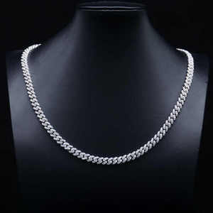 Collier chaîne à maillons cubains en argent sterling 925 8mm Moissanite glacé Hip Hop bijoux de mode pour les fêtes et les anniversaires - Product Image 5