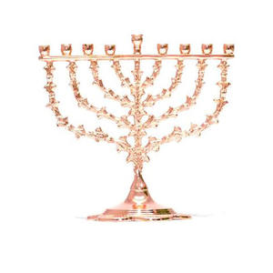 Chandelier Hanukkah en aluminium massif couleur argent brillant nouvelle arrivée décoration de Noël Style moderne Menorah Hanukkah 2025 - Product Image 1