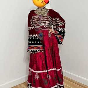 Vestidos afganos para mujer a precio barato al por mayor, ropa tradicional informal, vestido largo afgano para mujer con borlas y bordado de monedas - Product Image 4