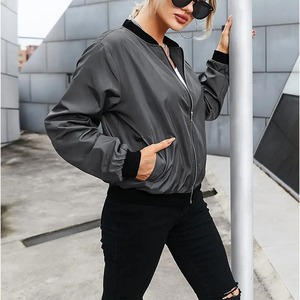 Blouson Bomber matelassé confortable pour femme, vêtement de sport décontracté élégant, vêtement d'extérieur respirant imprimé, tendance, streetwear - Product Image 3