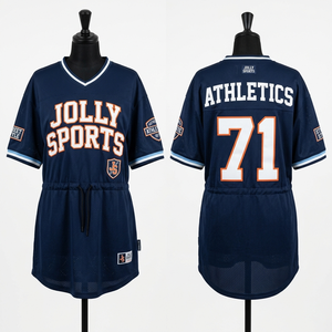 Vestido de Fútbol de Malla Azul Marino para Mujer, Jersey de Fútbol Femenino con Logotipo Personalizado por Sublimación, 180 GSM, Poliéster - Product Image 1