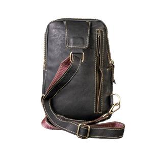 Bolso bandolera de cuero genuino marrón para hombre, bolso deportivo cruzado con logotipo personalizado, riñonera Vertical para senderismo, riñonera de viaje para hombre - Product Image 5