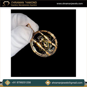 Directo de fábrica personalizado American Liberty Coin declaración 10K sólido laboratorio cultivado diamante amarillo oro Hip Hop joyería colgantes y dijes - Product Image 3