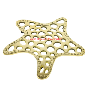 Dessous de plat coeur en laiton massif de qualité supérieure avec support de plaque chauffante en métal décoratif de conception de feuille complexe pour la cuisine à un prix raisonnable - Product Image 4