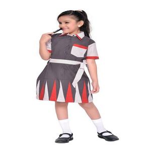 Alta calidad amarillo delantal vestido Premium al por mayor conjuntos de uniformes escolares para niñas estudiante Tops - Product Image 4