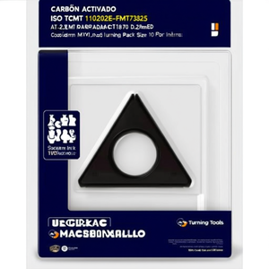 Inserto de Torneado Indexable con Recubrimiento MT-CVD ISO TCMT 110202E-FMT7325 D.2.8mm, Paquete de 10 para Herramientas de Torneado - Product Image 2