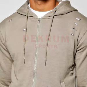 Nouvel Arrivage Survêtements Homme Effet Vieilli Respirants Écologiques 100% Coton Couleur Unie Faible MOQ Vente en Gros Grandes Tailles - Product Image 6