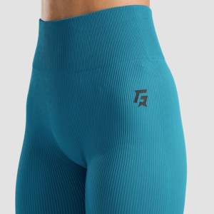 Leggings Vigor Flex sans couture en vert, fabriqués en tissu tricoté confortable - Product Image 5