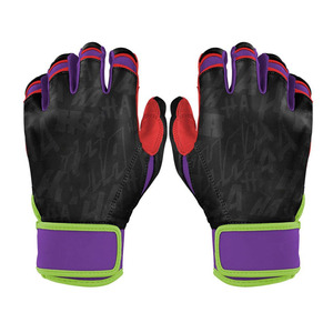 Guantes de Bateo de Béisbol de Alta Calidad con Diseño Personalizado, para Diestros, Puño Corto, Cuero Cabretta, Ligeros, Transpirables, Completos - Product Image 1