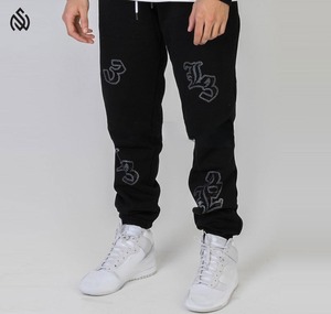 Survêtement avec strass pour l'hiver, survêtement chaud en coton de qualité supérieure avec logo personnalisé, survêtement respirant avec strass pour hommes, nouvel arrivage - Product Image 4