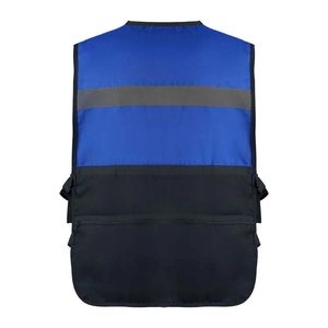 Gilet de sécurité d'été réfléchissant haute visibilité respirant à séchage rapide 100% polyester avec fermeture éclair et multi-poches - Product Image 5