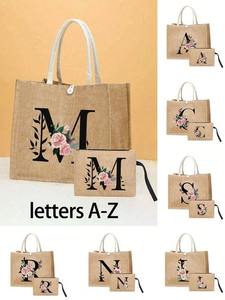 Sacs en jute pur de grande taille de qualité supérieure avec poignées, design imprimé, parfaits pour les hommes, les femmes, un usage quotidien, des prix abordables - Product Image 3