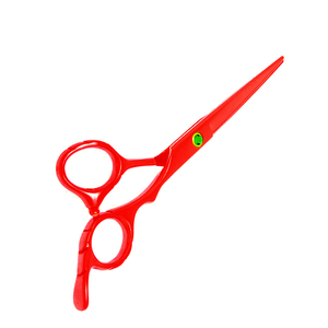 Ciseaux de coiffure personnalisés de couleur rouge enduit coupe de cheveux ciseaux de salon de coiffure avec repose-doigt - Product Image 2
